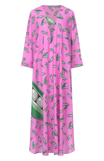 Pink tunic with a pea print