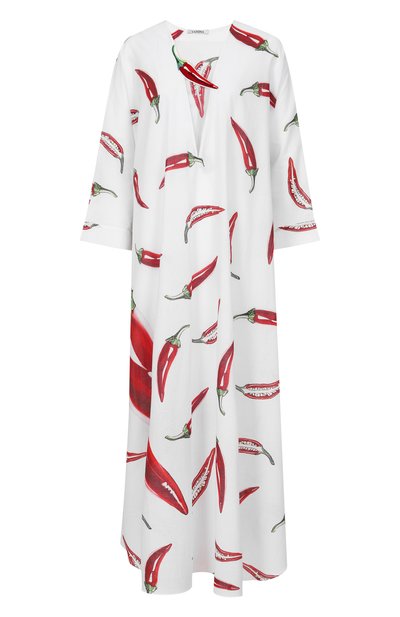 White tunic with pepper print