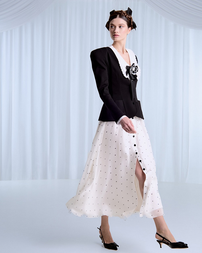 White chiffon dress
