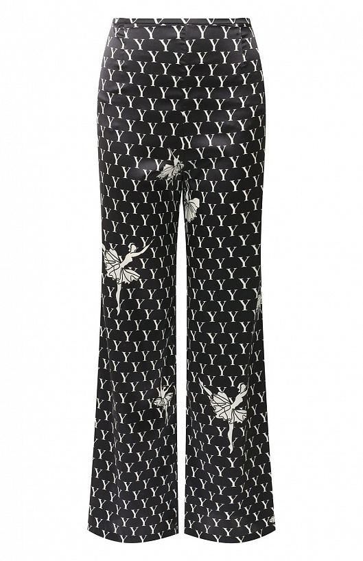 Black silk trousers