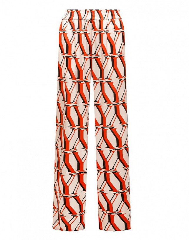 SILK TROUSERS WITH ORANGE 