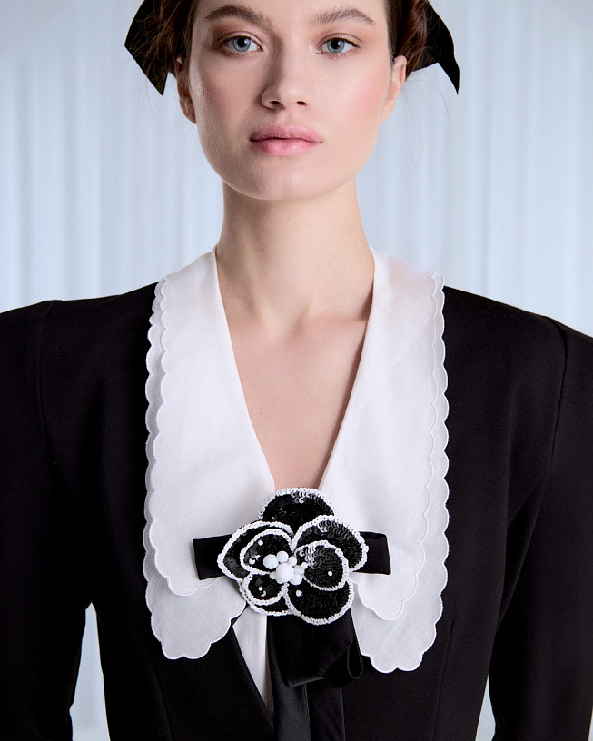 White chiffon dress