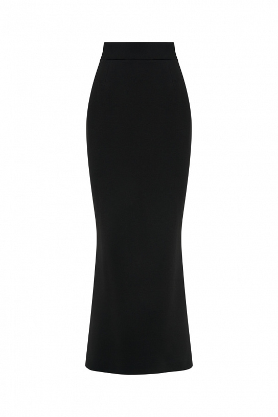Black jersey skirt