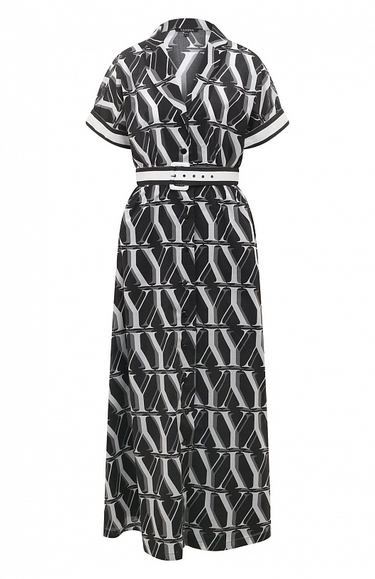 Black batiste dress with author's print