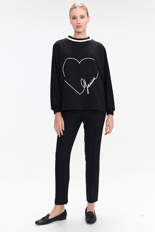 Black sweatshirt with 