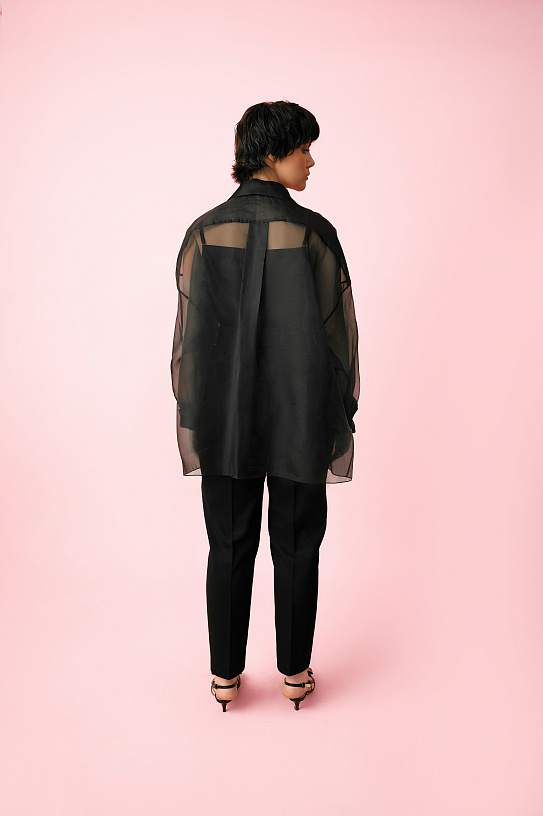 Black organza blouse