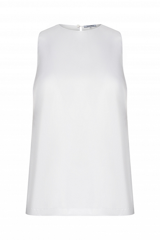 White silk tank top