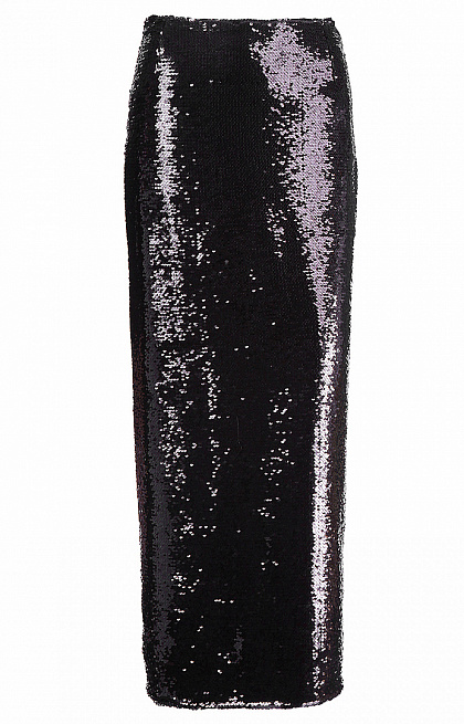 Women's black sequin skirt