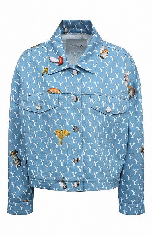Blue denim jacket with author's print