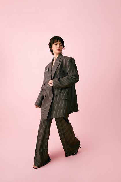 Grey striped jacket