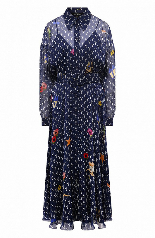 Blue dress with author's print