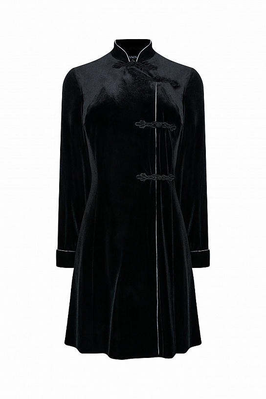 Black velvet suit