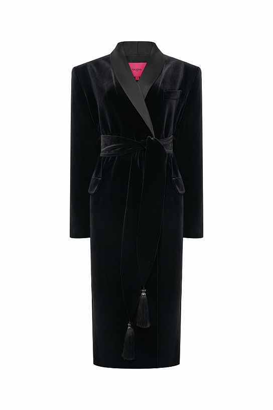 Black velvet dress