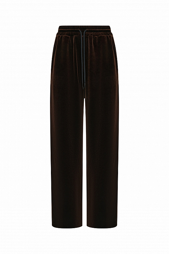 Brown velvet suit