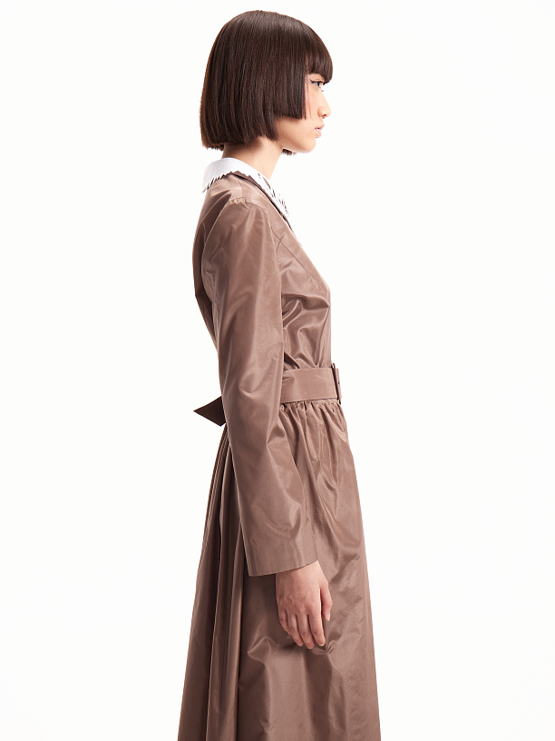 Brown taffeta dress