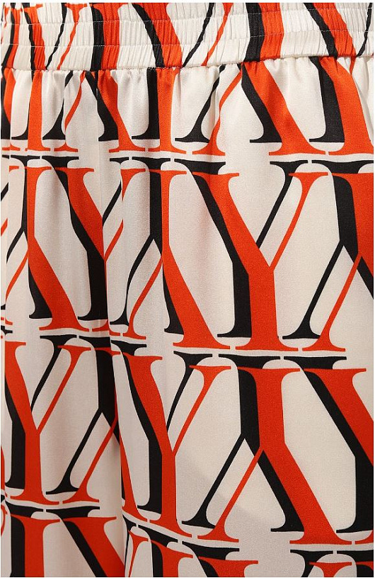 SILK TROUSERS WITH ORANGE 