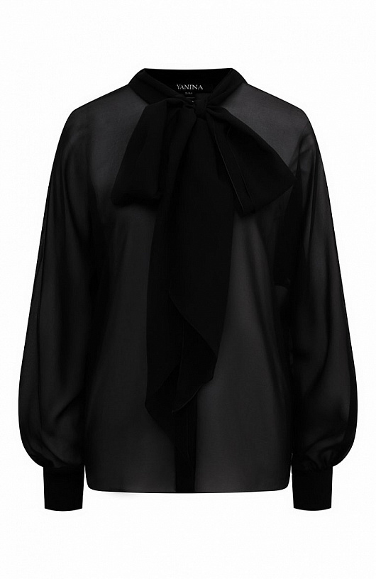 Black chiffon blouse